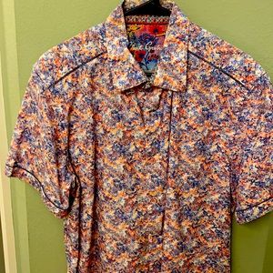 Bright floral Robert Graham short sleeve